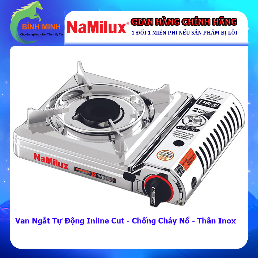 Bếp Ga Bếp Gas Mini Inox Cao Cấp Namilux 2S Chống Nổ PL2021AS - Hàng Chính Hãng (Bảo Hành 12 Tháng)