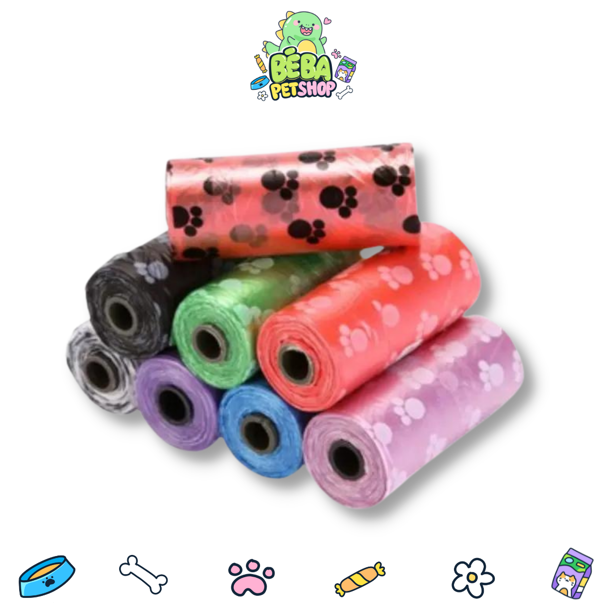 Túi nilon mini đựng chất thải chó mèo, túi rác mini (lẻ 1 cuộn) | Bé Ba Petshop