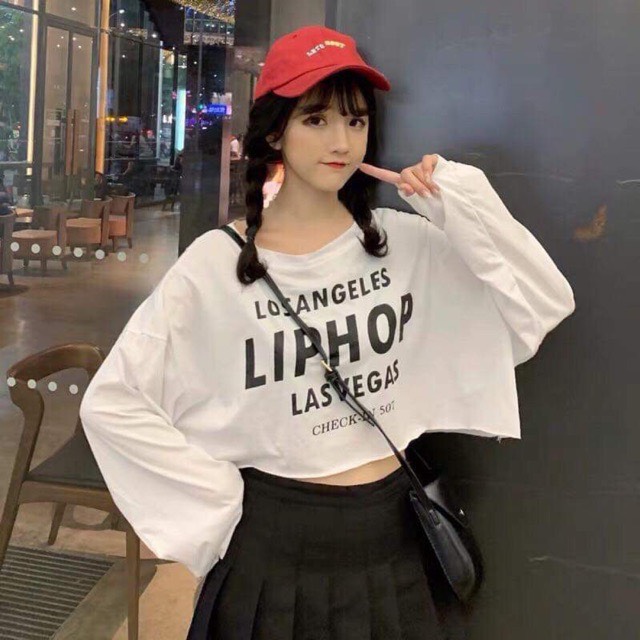 Áo croptop port 1987 dài tay b57