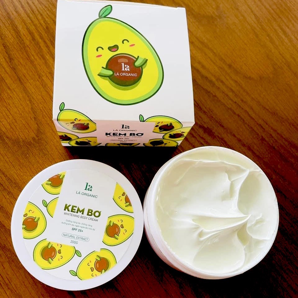 Kem body bơ lá organic 2020 siêu dưỡng trắng