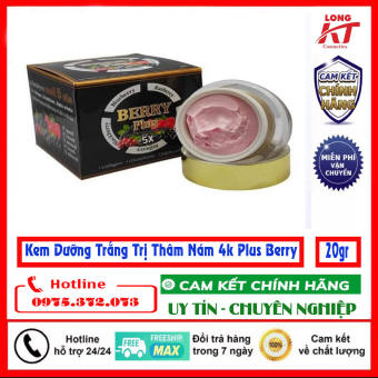 Kem dưỡng trắng da Berry 4k plus 5x Trái Cây Mẫu mới Plus Extra Whitening Cream - Kem trị nám dưỡng trắng da Berry Plus Extra Whitening Cream