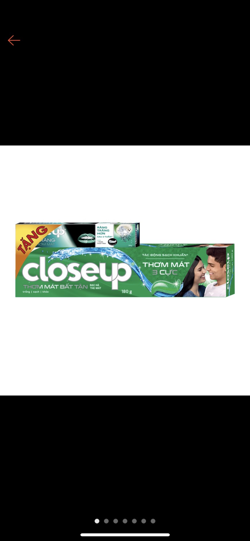 Kem đánh răng closeup bạc hà 180g kèm km chai kdr nhỏ 30g