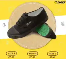 ภาพขนาดย่อของสินค้าNew รองเท้านักเรียน รองเท้าผ้าใบ Chappy Tiger สีดำ รองเท้าผ้าใบนักเรียนชาย