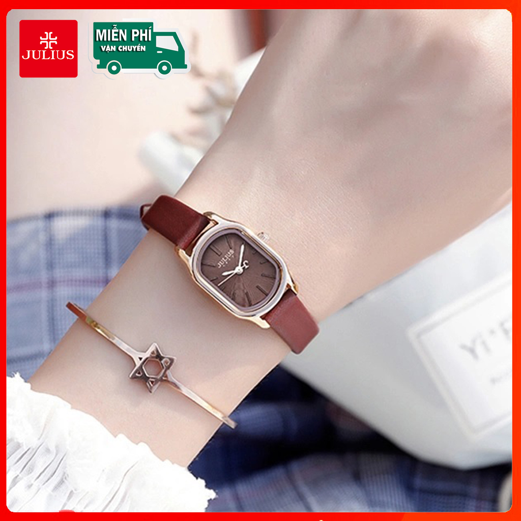 Đồng hồ nữ Julius Hàn Quốc JA-1112 dây da - đồng hồ nữ chống thấm nước - đồng hồ thời trang nữ