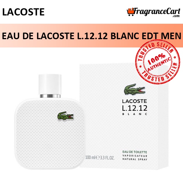 rigdom låg symmetri Lacoste Eau de Lacoste L.12.12 Blanc EDT for Men (175ml) Eau de Toilette  L1212 Pure White [Brand New 100% Authentic Perfume/Fragrance] | Lazada  Singapore