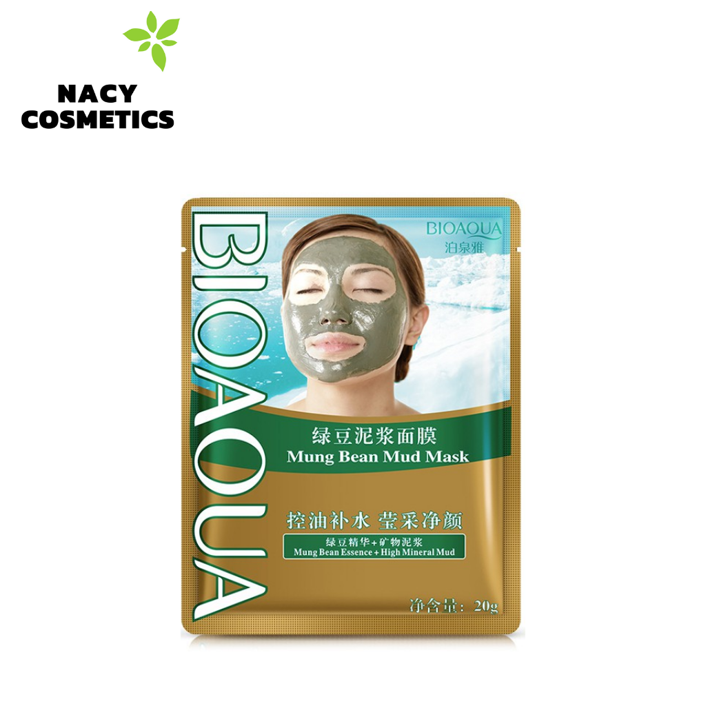 Mặt nạ bùn đậu xanh bioaqua mung bean mud mask