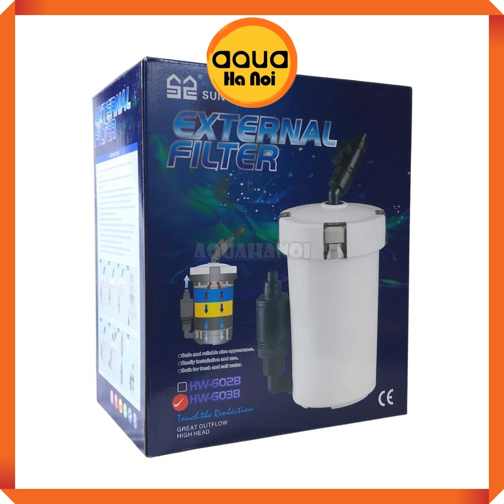 Máy lọc sunsun hw 602b/603b/604b - lọc thùng ngoài làm sạch nước hồ cá cảnh thủy sinh