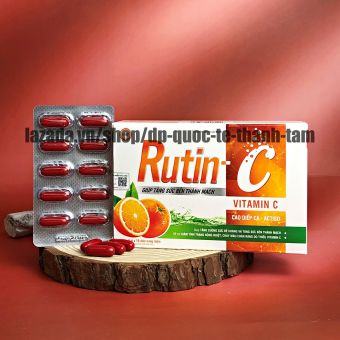 Viên uống mát gan Rutin C bổ sung vitamin C hỗ trợ giải độc gan, tăng sức đề kháng - Hộp 30 viên