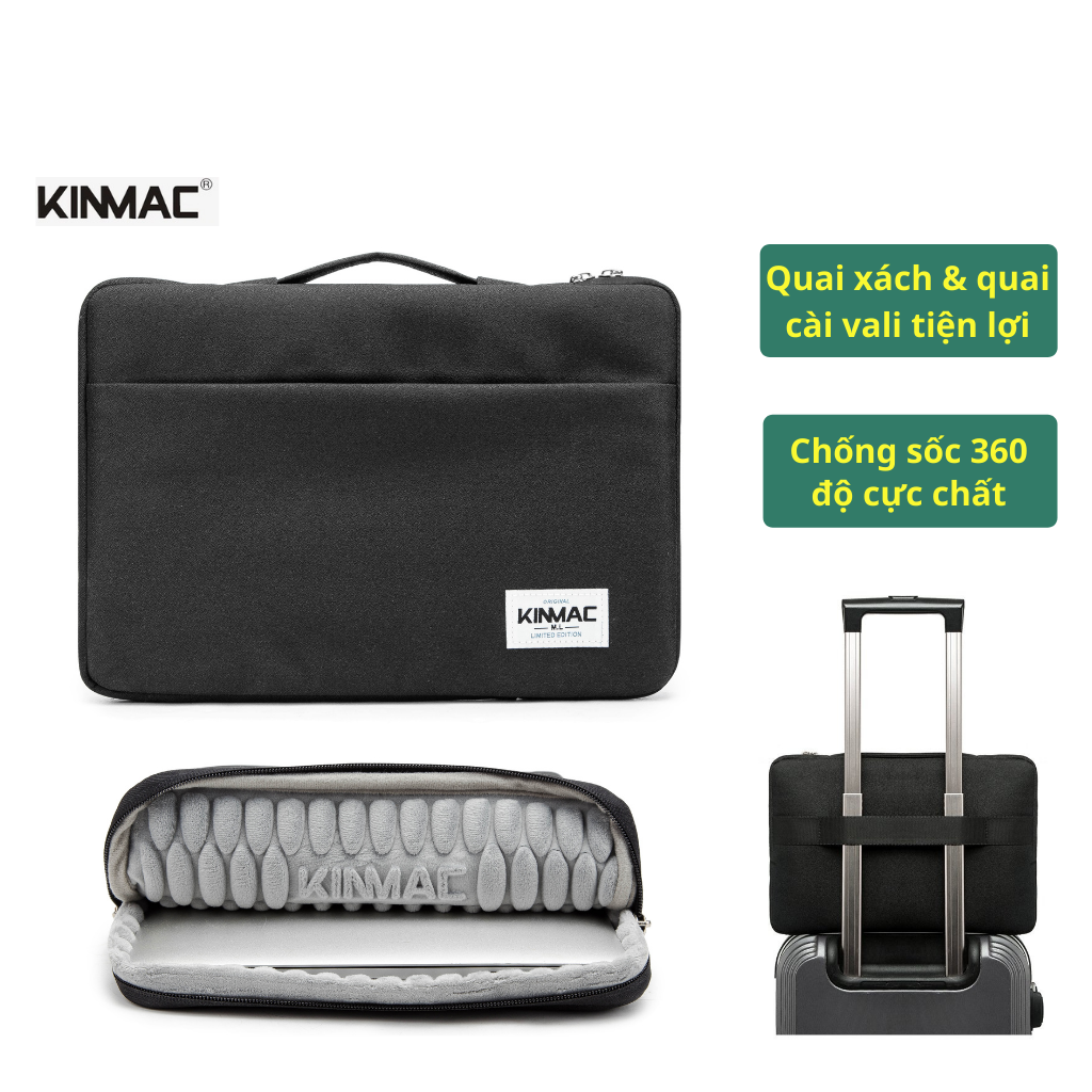 Túi chống sốc Macbook laptop chống sốc 360 độ cao cấp-ĐEN MỚI