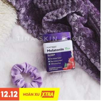 Kẹo dẻo ngủ ngon Gummies Melatonin 10mg 90 viên Natrol Tách Lẻ