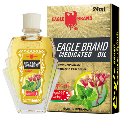 Dầu gió Con Ó Singapore Eagle Brand 3ml 12ml & 24ml