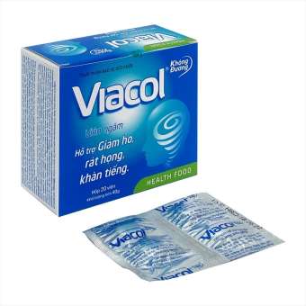 Kẹo ngậm Viacol không đường hộp 20 viên