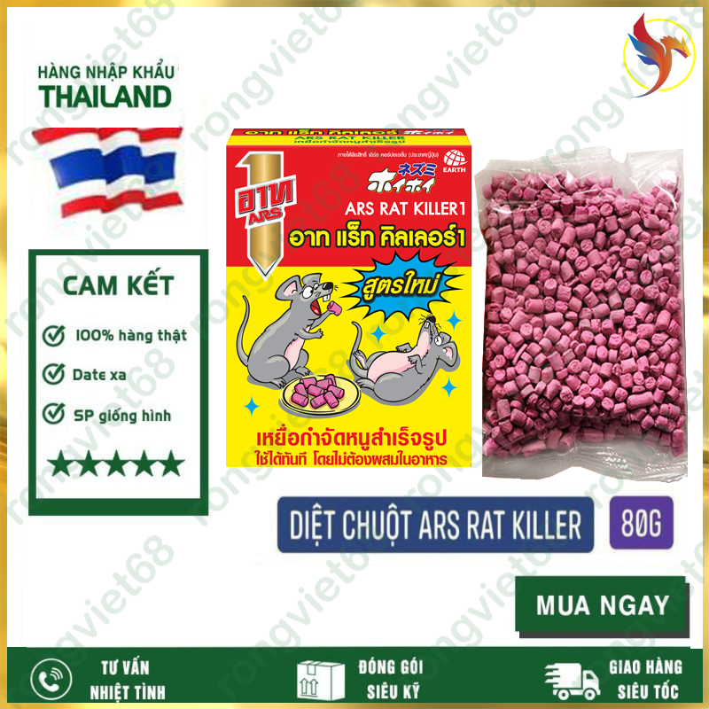 [HCM]Thuốc Diệt Chuột ARS RAT KILLER 80g - Thái Lan