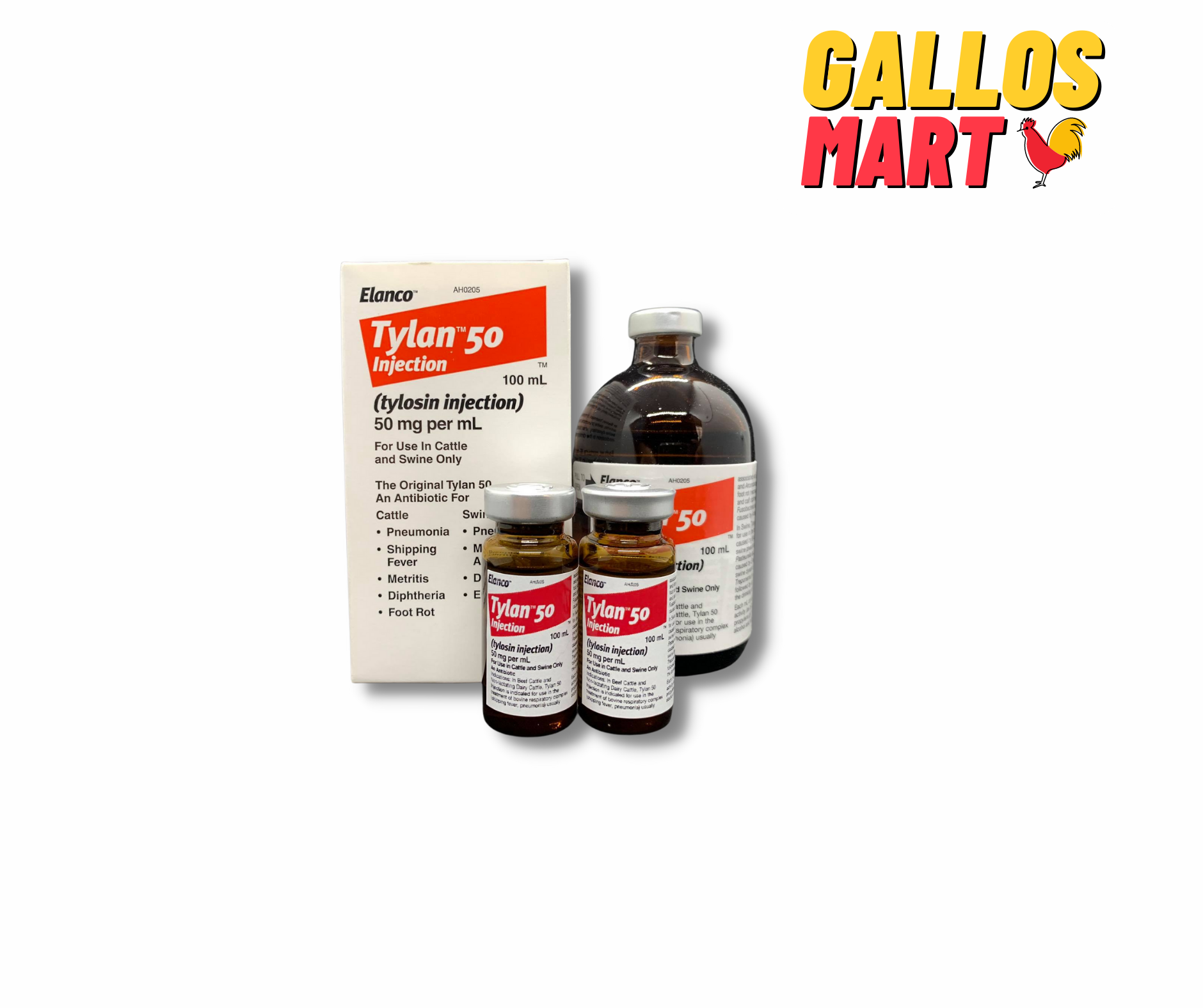 TYLAN 50 - ELANCO USA ĐẶC TRI HẦU HẾT BỆNH TRÊN GÀ ĐÁ LỌ 100ML