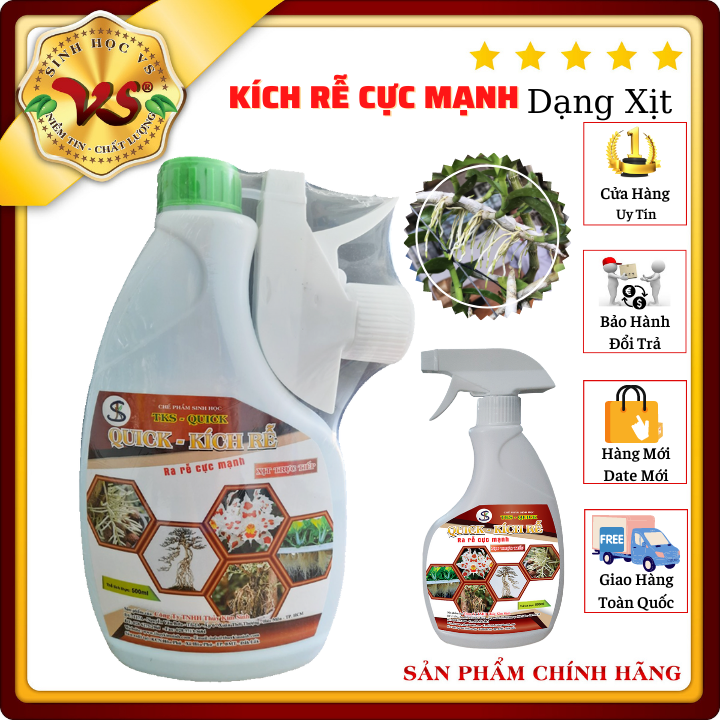 Kích rễ cực mạnh - phân bón dạng xịt pha sẵn - quick kích rễ - chai 500ml