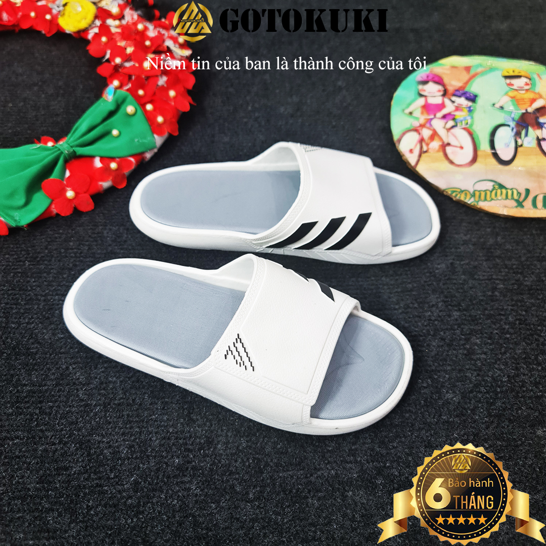 Dép nam nữ quai ngang thời trang cao cấp 3 vạch đúc nguyên khối dép nam đẹp hot nhất 2022 D-7708