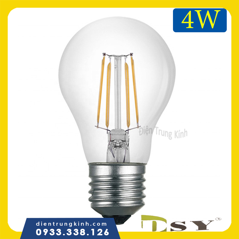 Combo 5 Bóng Đèn Edison A60 4w E27 hàng chất lượng cao chuyên dùng trang trí Nội Thất Quán Cà Phê Quán Bar