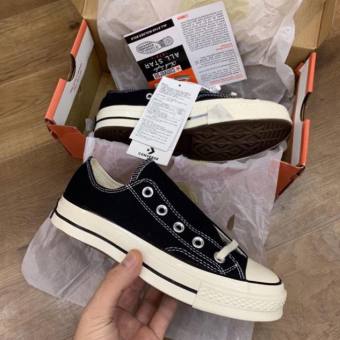 GIÀY Converse đen thấp hàng chuẩn Trung cổ thấp đủ size nam nữ 36-43