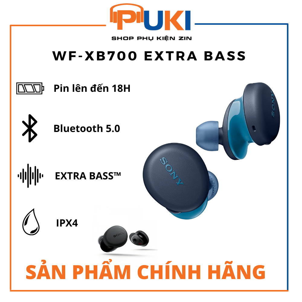 Tai nghe không dây sony wf-xb700 extrabass - tai nghe bluetooth true wireless