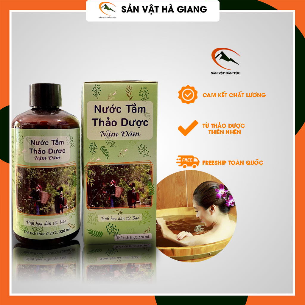 Nước tắm thảo dược người dao chai 220ml – lưu thông khí huyết giúp tinh thần sảng khoái sau một ngày làm việc mệt mỏi và người ốm mới khỏi.