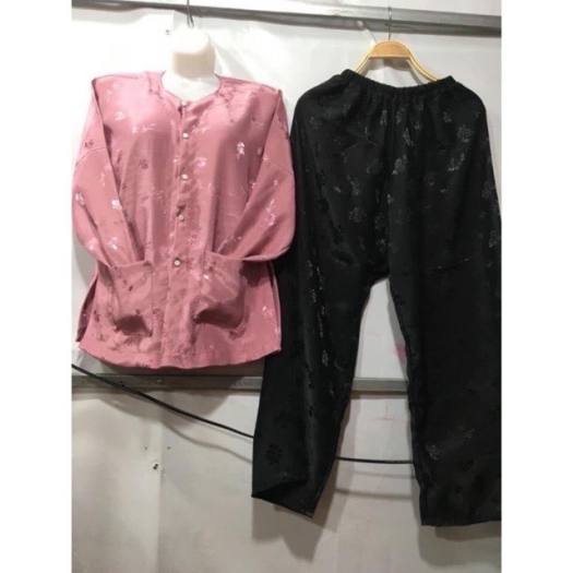 SET Bộ Đồ Người Già Vải Gấm Hoa Cao Cấp Dành Cho Bà Cho Mẹ