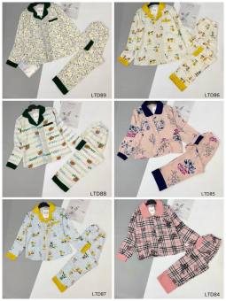 Set bộ ngủ lụa mango tay dài quần dài