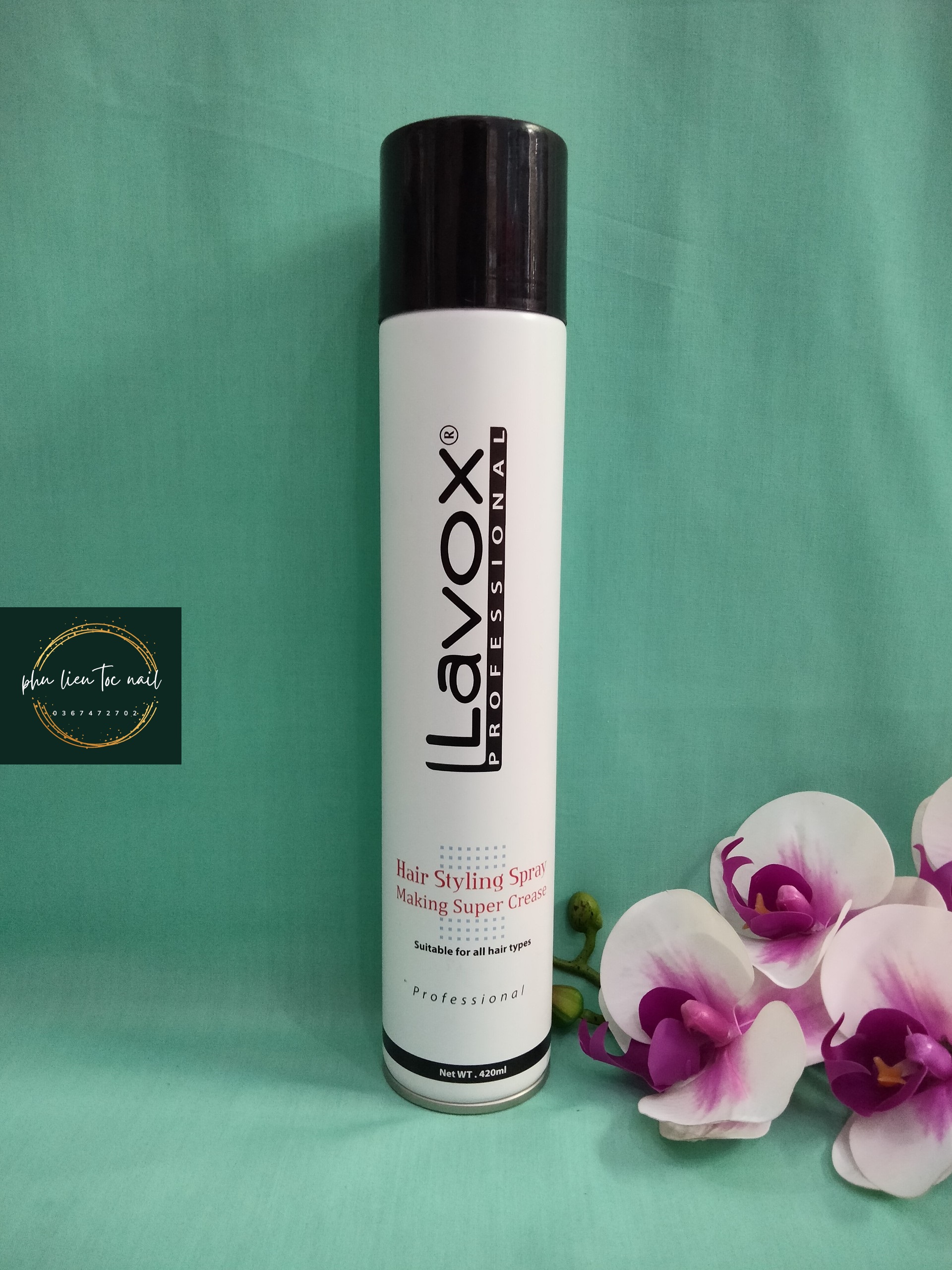 Keo xịt cứng tóc lavox 420ml - trường thọ, tđ