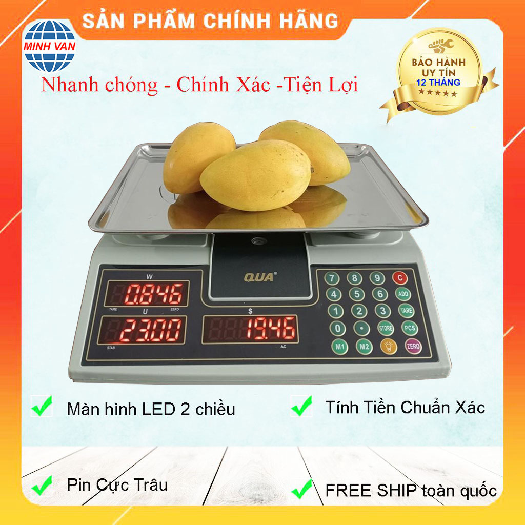 Cân tính tiền điện tử 30kg/1gam - cân điện tử qua 910 - bảo hành 12 tháng