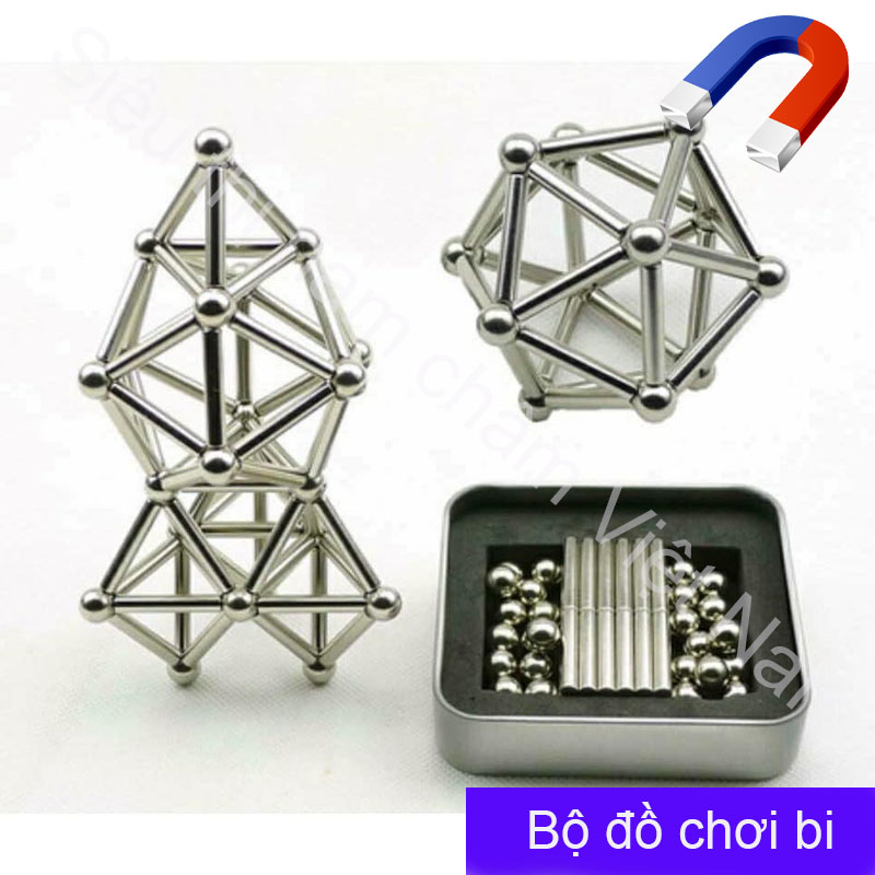 Bộ đồ chơi bi nam châm 36 thanh + 27 viên bi