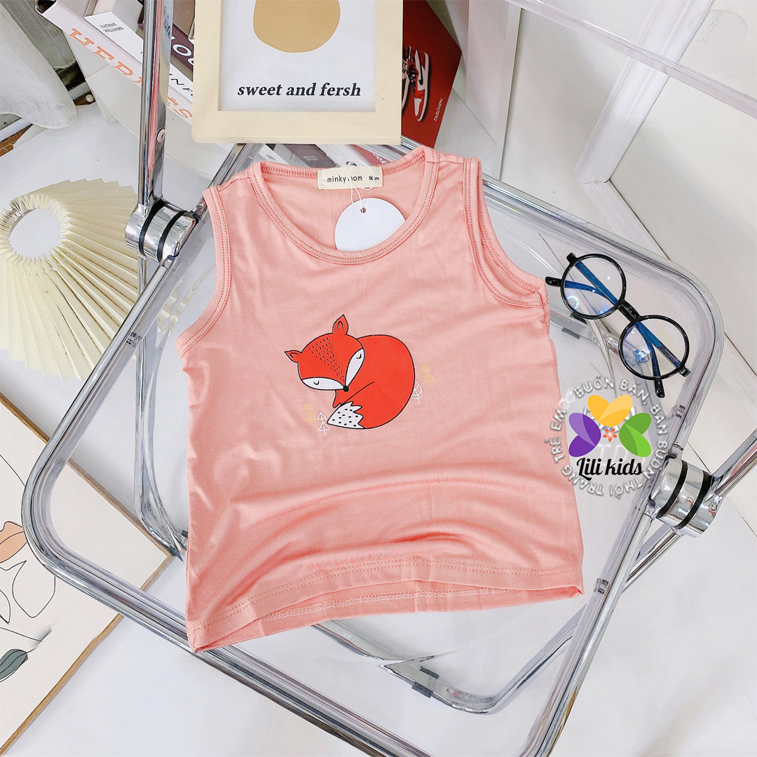 Áo ba lỗ cho bé trai bé gái LILIKIDS áo ba lỗ chất thun lạnh trơn thoáng mát ABL03
