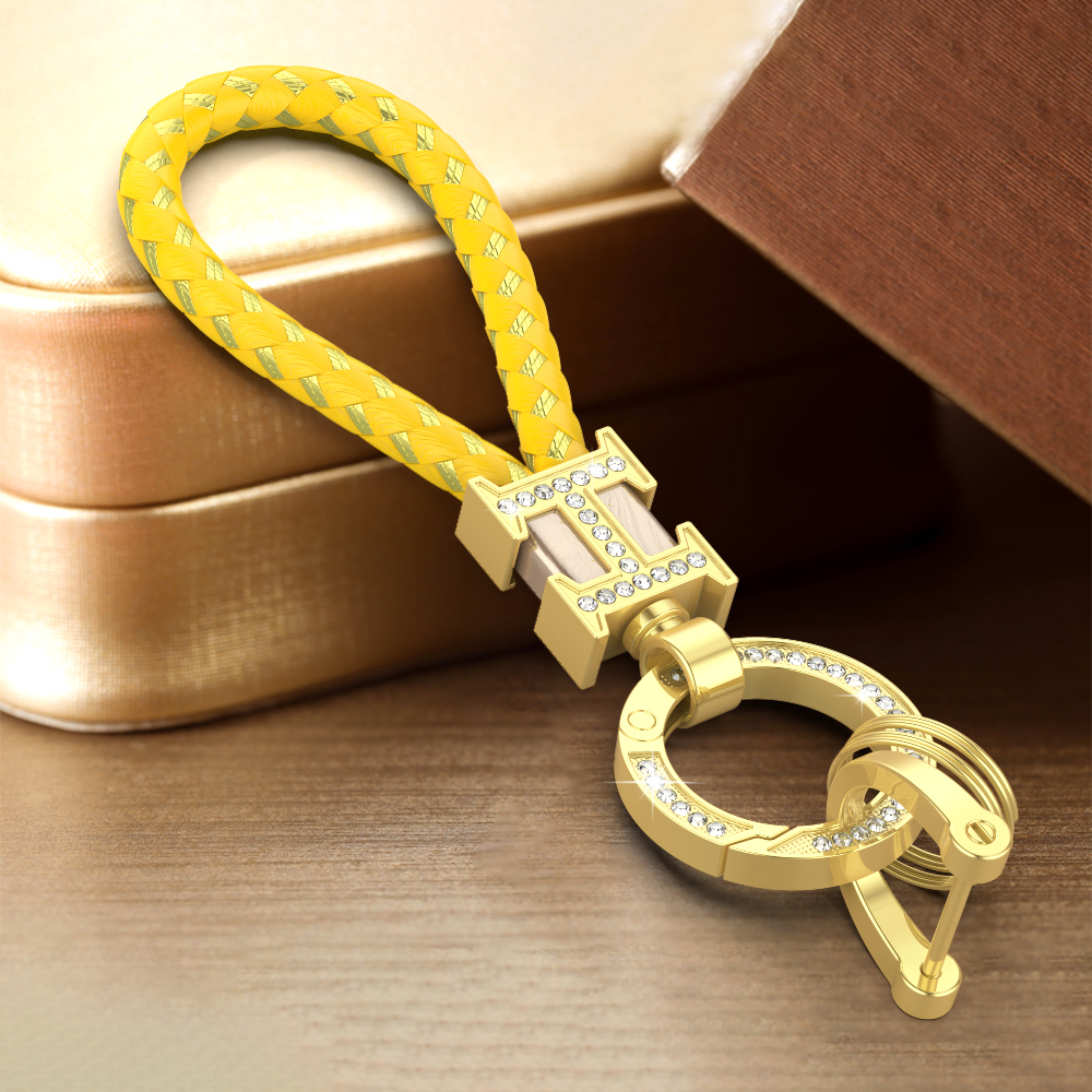 GEJOYS Fashion Keychain Chìa khóa nam Chìa khóa xe máy Chống thất lạc Chìa khóa xe máy Cô gái Móc khóa da