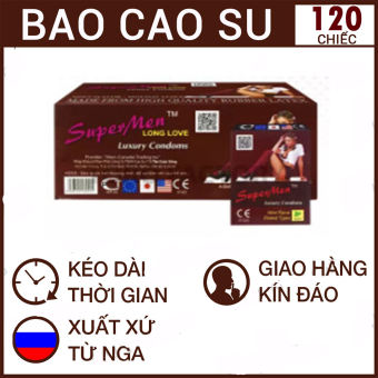 [120 chiếc] BCS Thái Lan Supermen Long Love - hương bạc hà điểm nổi kéo dài