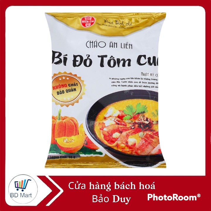 Cháo bí đỏ tôm cua vina bích chi gói 50g cb 10 goi
