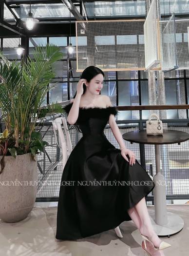Váy đầm dự tiệc sang chảnh 2 dây màu đen cúp ngực mặc đi tiệc và đi chơi  Linhnastore | Shopee Việt Nam