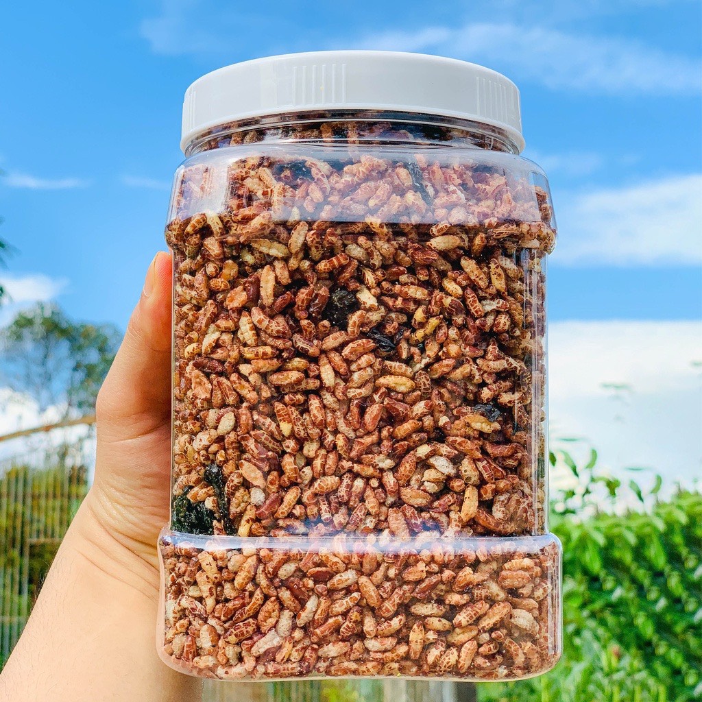 Gạo lứt sấy rong biển - cơm sấy gạo lứt - hũ 500gr - gạo lứt huyết rồng