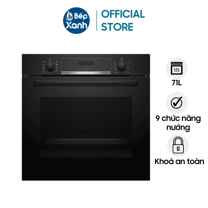 Lò nướng âm tủ bosch hbs534bb0b 71l - 9 chức năng nướng - nhập khẩu châu âu - hàng chính hãng