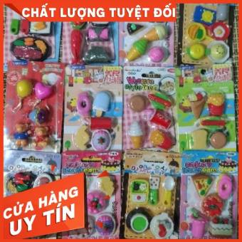 1 vỉ tẩy bút chì hình đồ ăn (giao ngẫu nhiên)