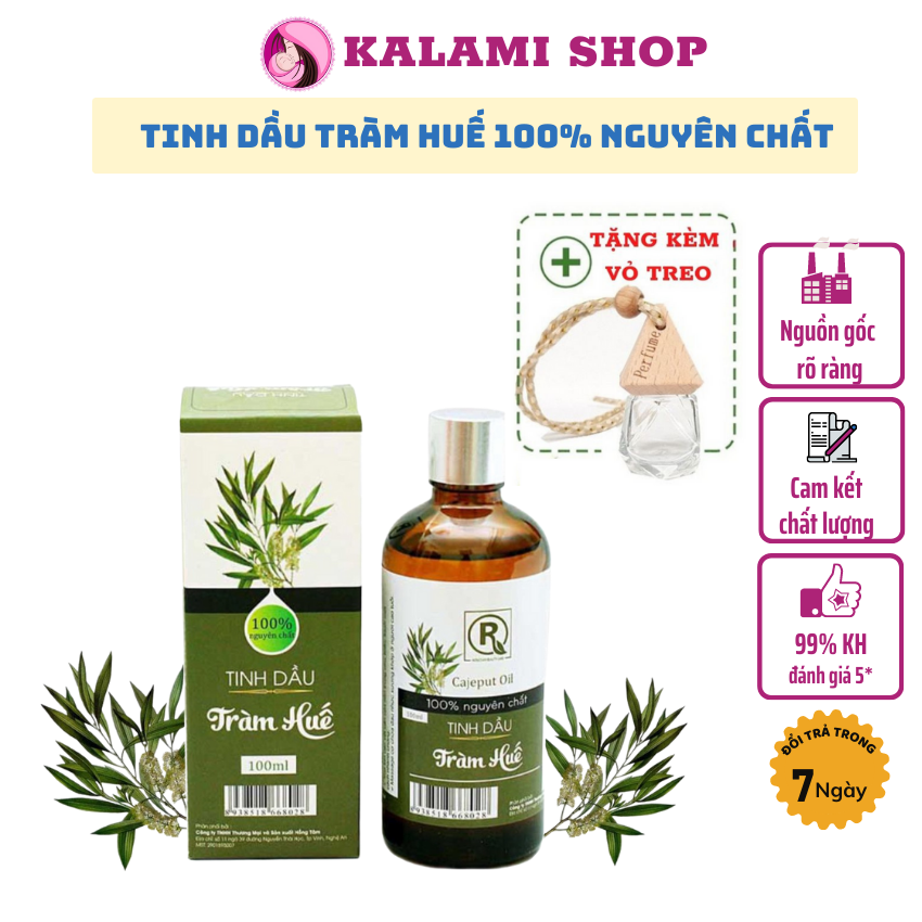 Tinh dầu tràm huế 100% nguyên chất chai 100ml- kalami