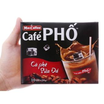 Cà phê sữa hòa tan Maccoffee Café Phố 240g (24g x 10 gói)