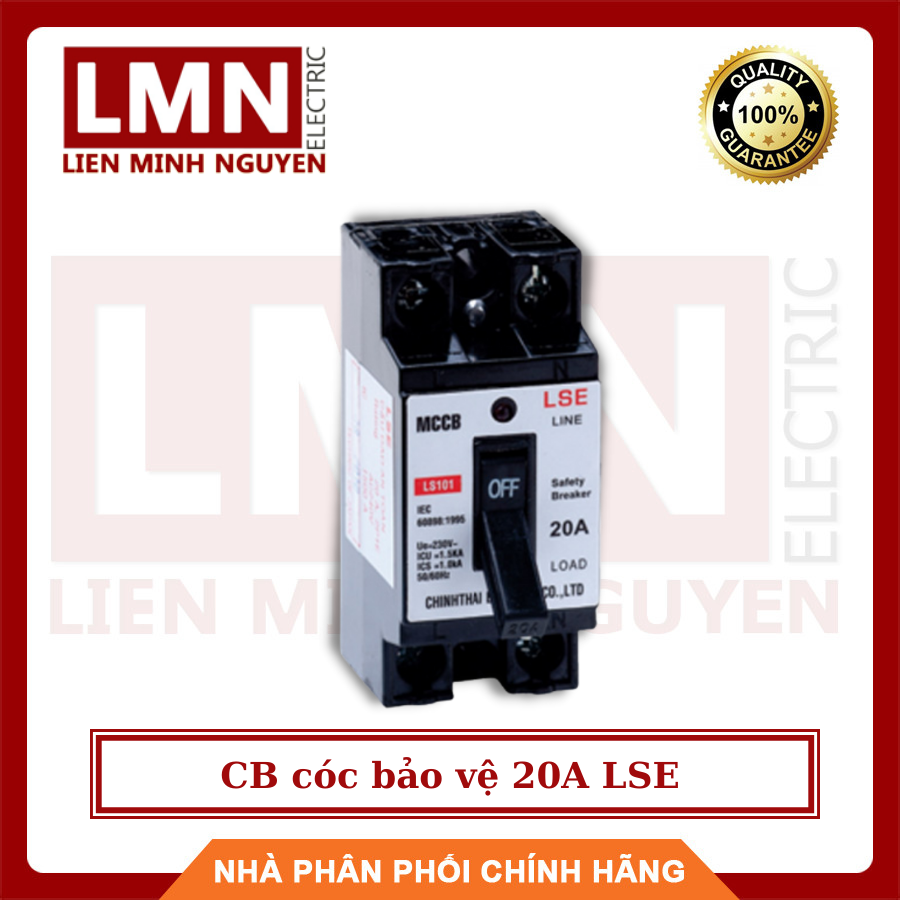 CB cóc bảo vệ 20A LSE dùng cho nhà ở, máy lạnh, máy bơm, nhà bếp - An toàn, chất lượng - BH 12 tháng