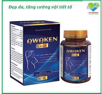 Viên uống tăng cường nội tiết tố nữ Awaken Gold thành phần sâm tố nữ nhập khẩu Thái Lan , hạn chế quá trình lão hóa,giảm triệu chứng bốc hỏa,Khô hạn ,Tăng nội tiết tố nữ - TH PHARMA