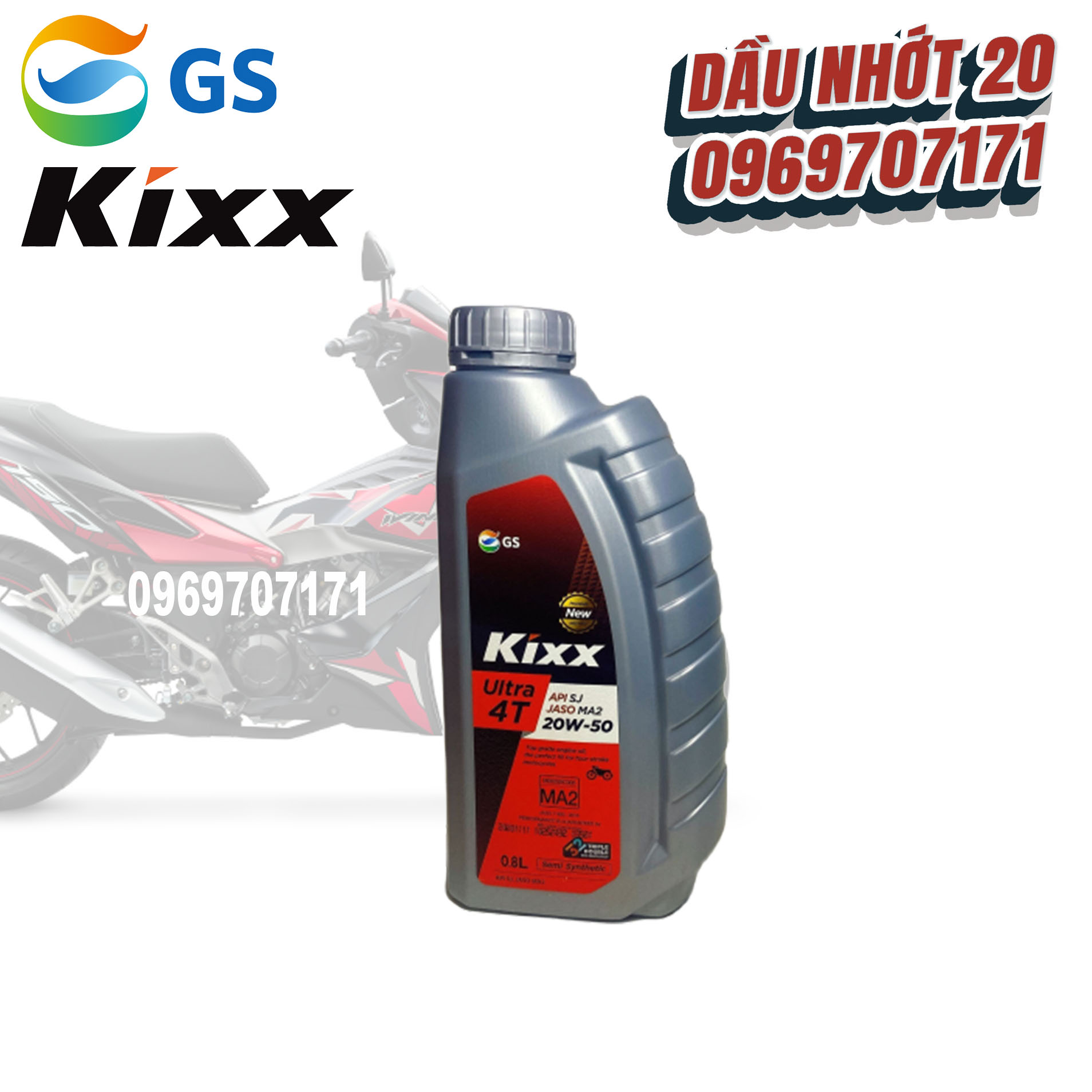 DẦU NHỚT XE SỐ VÀ XE CÔN TAY KIXX ULTRA 4T SN 20W-50
