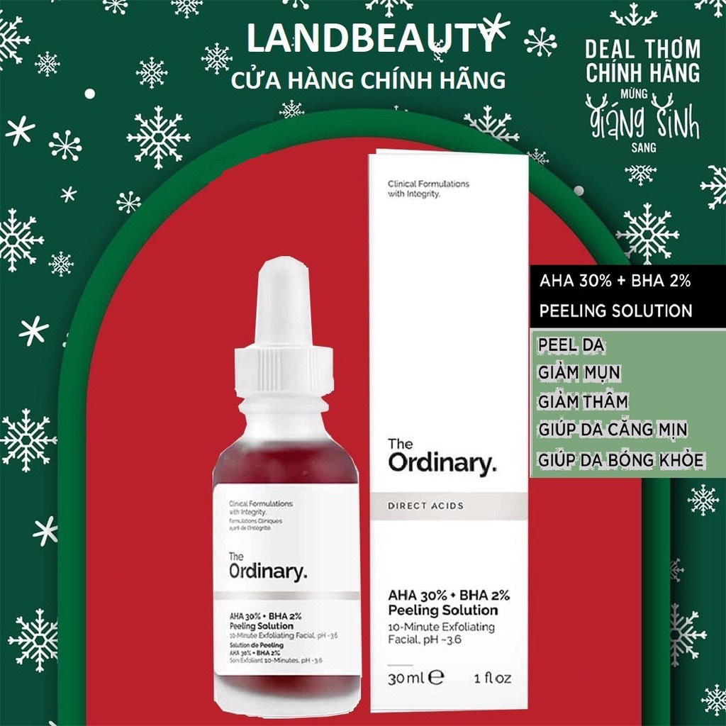 Tẩy da chết the ordinary aha 30% + bha 2% peeling solution 30ml