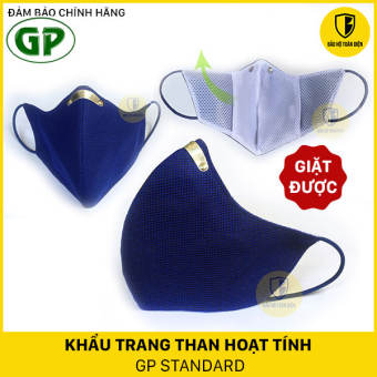 Khẩu trang than hoạt tính GP Standard (Giặt được) - quai đeo qua tai | Khẩu trang chống bụi chống mùi chống độc