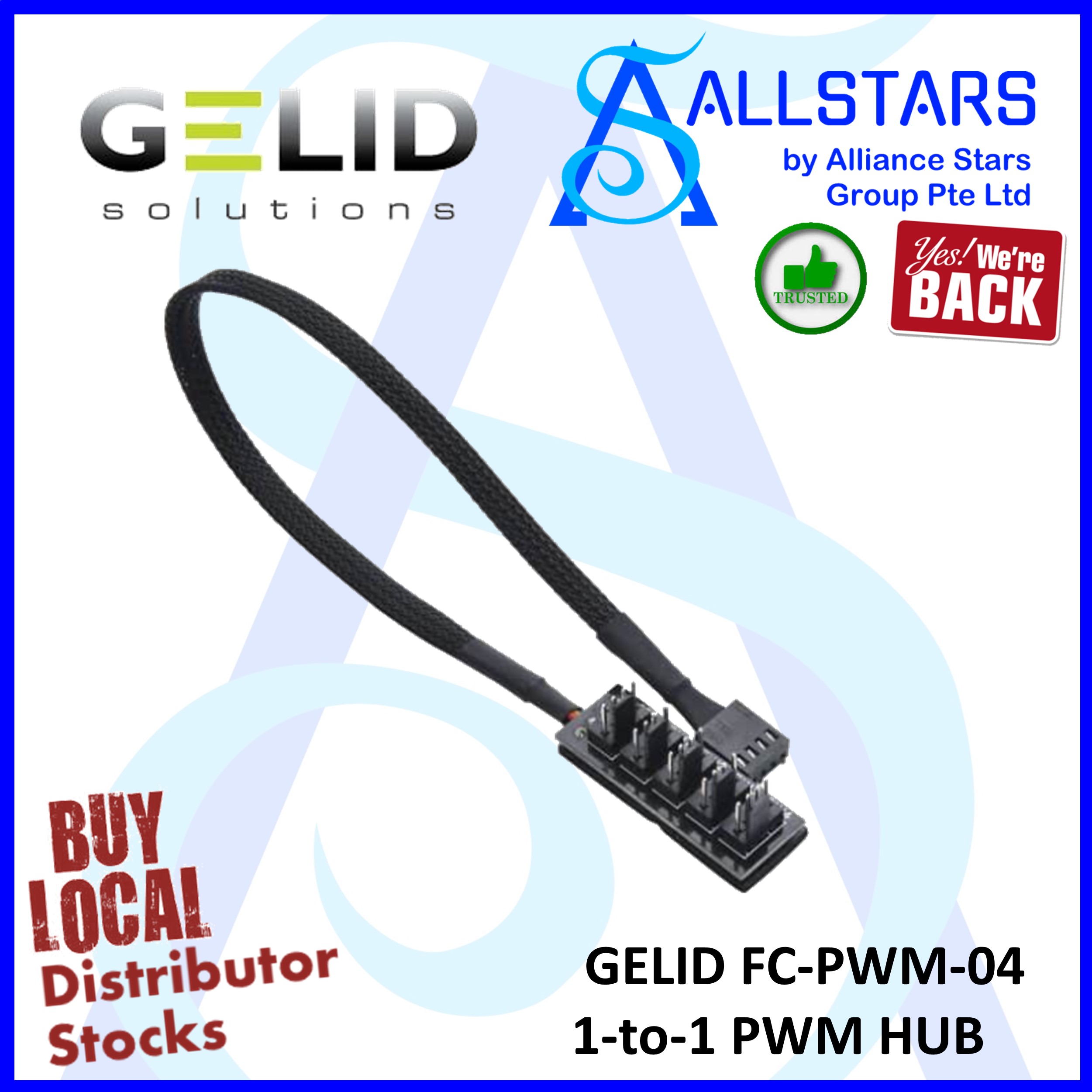 1 to 4 PWM FAN HUB - Gelid Solutions