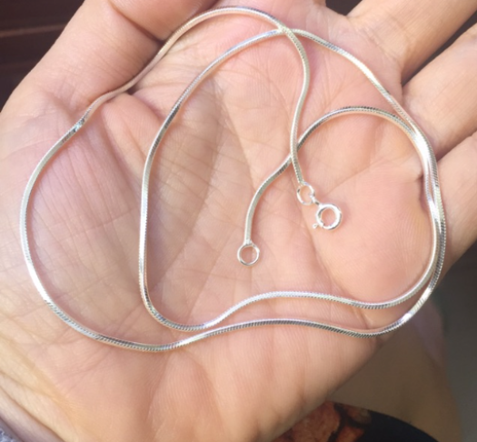 Dây chuyền BẠC THẬT 100% tinh khiết kiểu sợi mì (rắn) - Trang Sức Bạc Cao Cấp