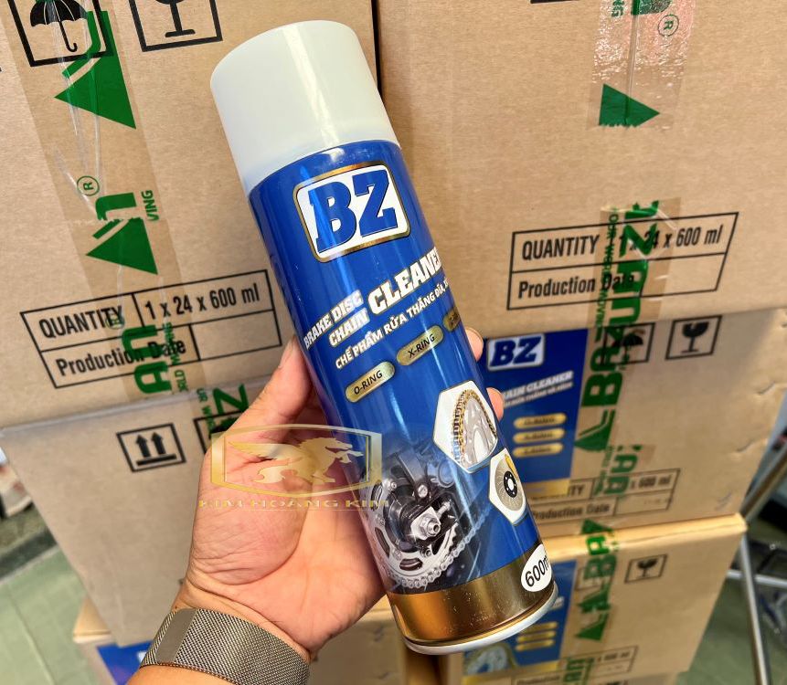 Xịt rửa sên, vệ sinh sên xích xe máy BZ Chain Cleaner 600ml chai Lớn Siêu Rẻ