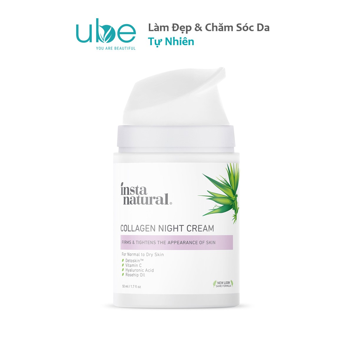 Kem Dưỡng Da Ban Đêm InstaNatural Collagen Night Cream 50g