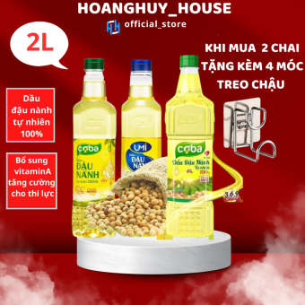 Dầu đậu nành COBA cao cấp giàu Omega 3,6 đến từ thiên nhiên chai 2L, dùng trong việc chiên, xào, nấu