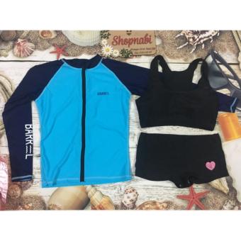 Đồ bơi 3 mảnh qc có áo khoác ngoài